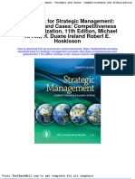 Test Bank For Strategic Management Concepts and Cases Competitiveness and Globalization 11th Edition Michael A Hitt R Duane Ireland Robert e Hoskisson