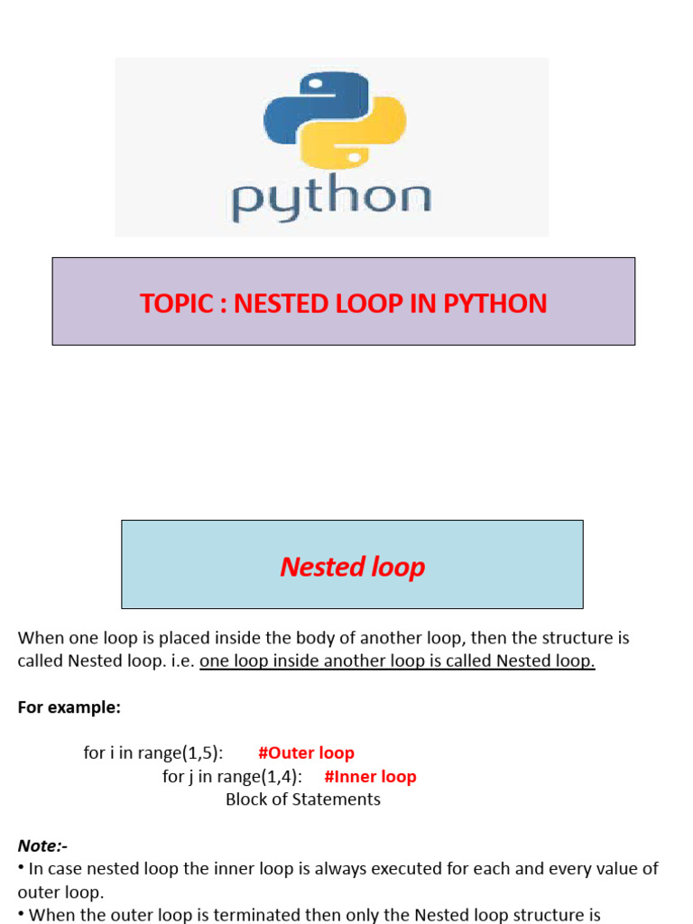 Xi cs nested loop in python download free pdf control flow
