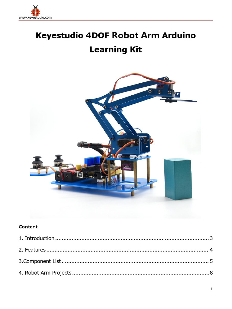 KS0488-X Keyestudio 4DOF Robot Arm Arduino Learning Kit | PDF | Arduino ...