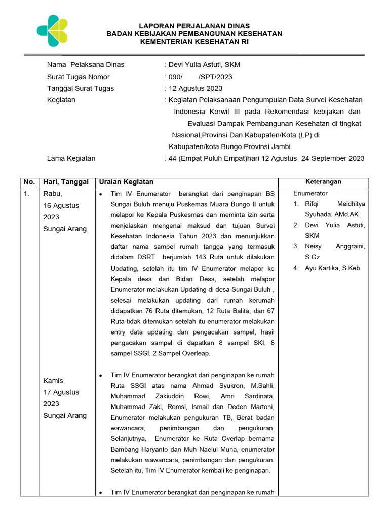 Laporan Survei Kesehatan 2023 | PDF