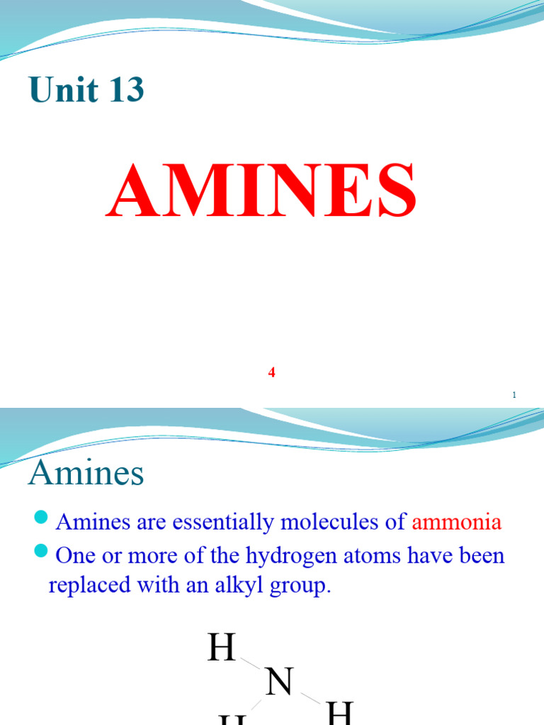 Class 12 Notes on Amines | PDF | Amine | Organic Compounds
