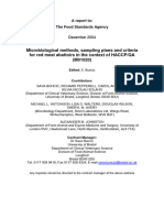 Microbiological Sampling Plans HACCP