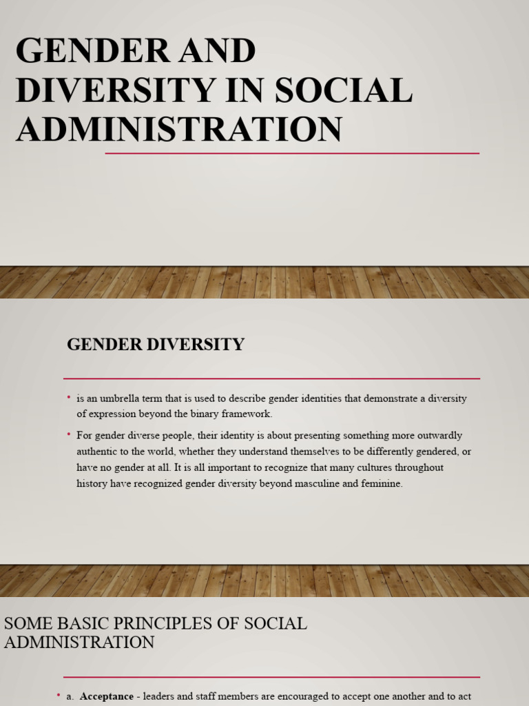 Gender and Diversity in Social Administration | PDF | Gender | Gender ...
