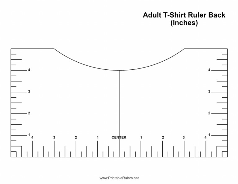 Adult T-Shirt Ruler Back | PDF