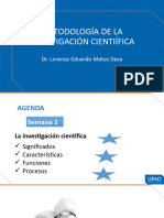 Metodología de La Investigación Cientiífica: Dr. Lorenzo Eduardo Matos Deza