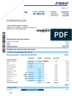 Estado de Cuenta $1,483.00: Movimientos Del Mes Anterior Total