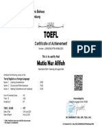 Toefl: Mutia Nur Afifah