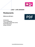 Restaurants Lesson Notes 23 March 2023