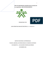 Cuadro Comparativo de Requerimientos Normativos para Un Proceso de Importación y Exportación. GA2-210101064-AA2-EV01
