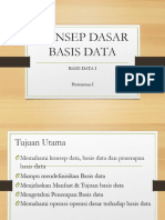 Pertemuan I Konsep Dasar Basis Data