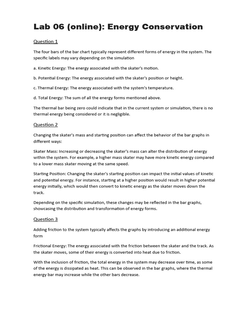 Physics Lab: Energy in Motion | PDF | Friction | Potential Energy