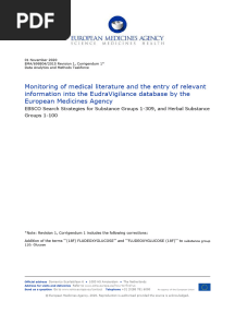 Monitoring Medical Literature Eudravigilance