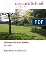 Science ST Dunstans Curriculum Booklet 2023 24