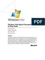 Windows Vista Speech Recognition Step by Step