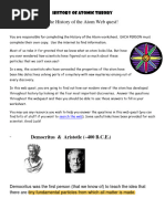 The History of The Atom Web Quest