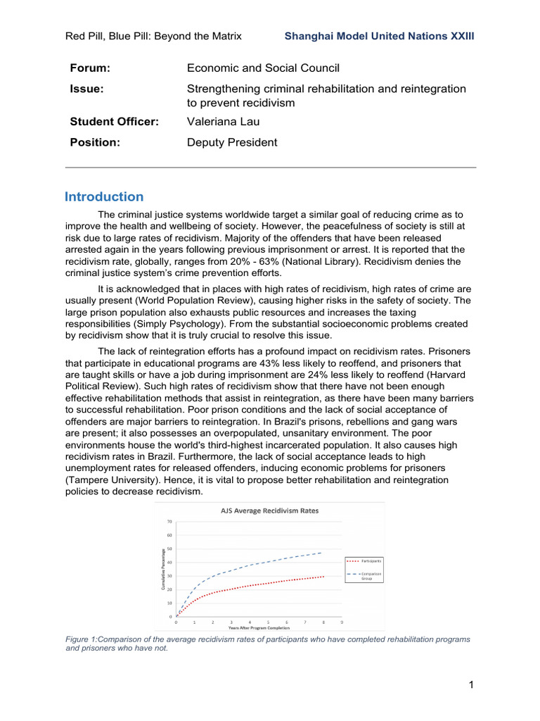 Reducing Recidivism Through Rehabilitation | PDF | Rehabilitation ...