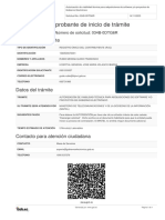 Comprobante de Inicio de Trámite: Datos Del Solicitante