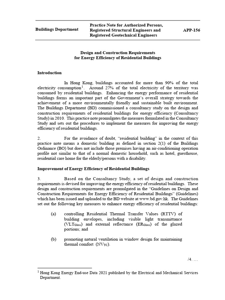 Energy Efficiency Guidelines for HK Homes | PDF | Window | Efficient ...