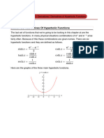 Calculus I - Derivatives of Hyperbolic Functions