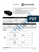 TS8121CM HF SMD 10/100 BASE-T Single Port Discrete LAN Magnetics
