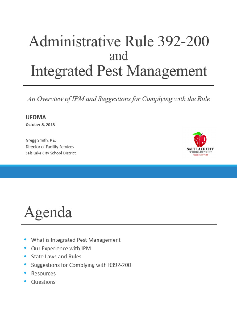 UFOMA IPM R392 10-8-13 Gregg Smith | PDF | Pesticide | Policy