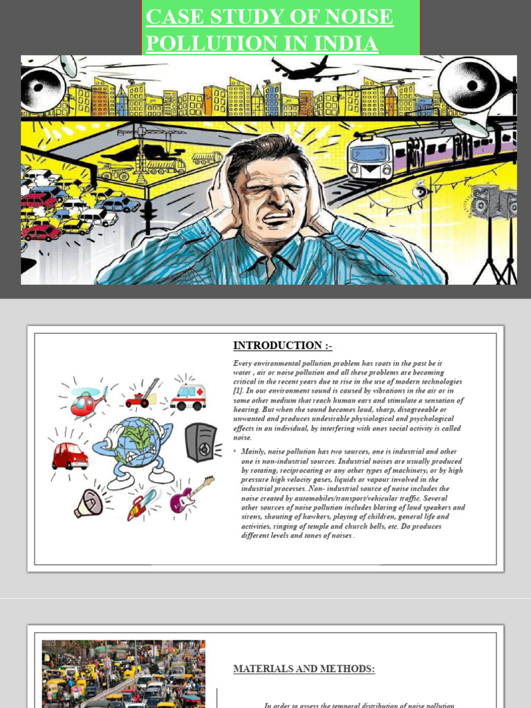 Case Study of Noise Pollution PDF Sound Acoustics