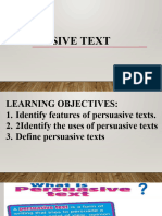 Persuasive Text