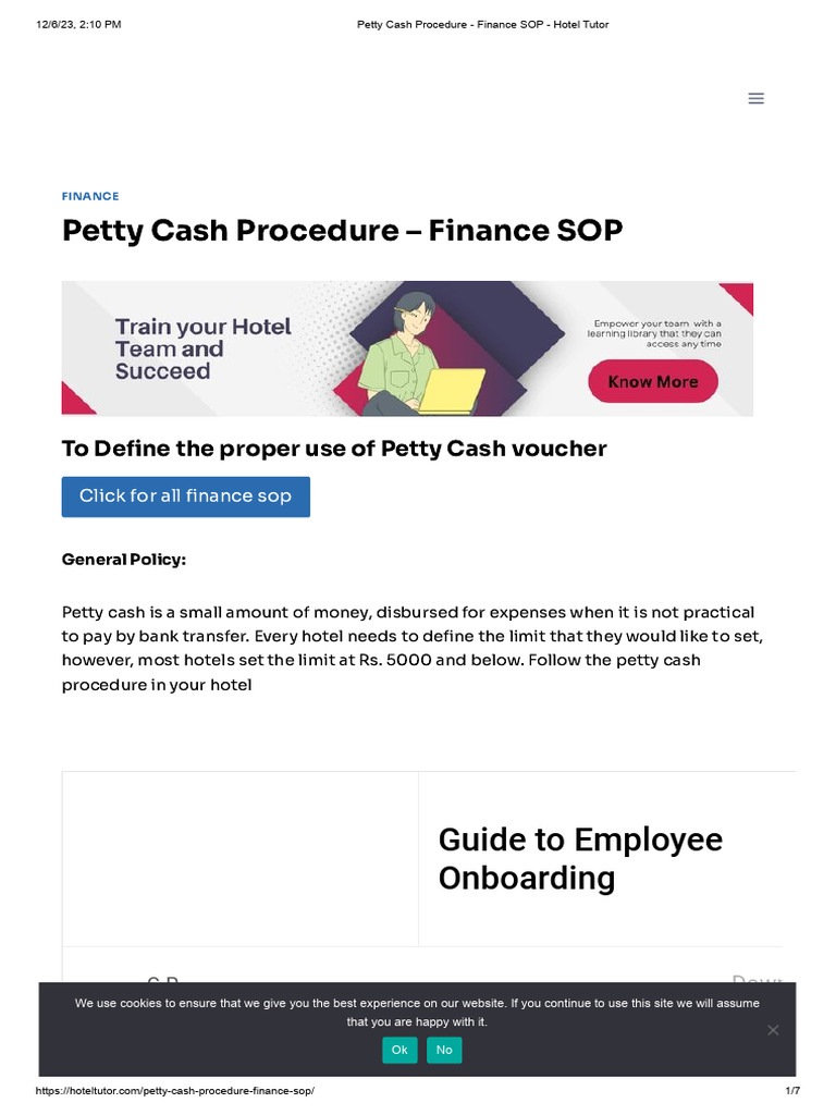 DefinationPetty Cash Procedure PDF Voucher Cash