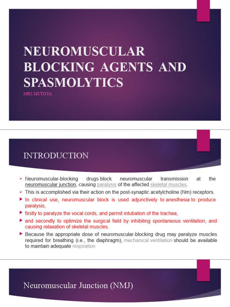 Neuromuscular blocking agents and spasmolytics download free pdf
