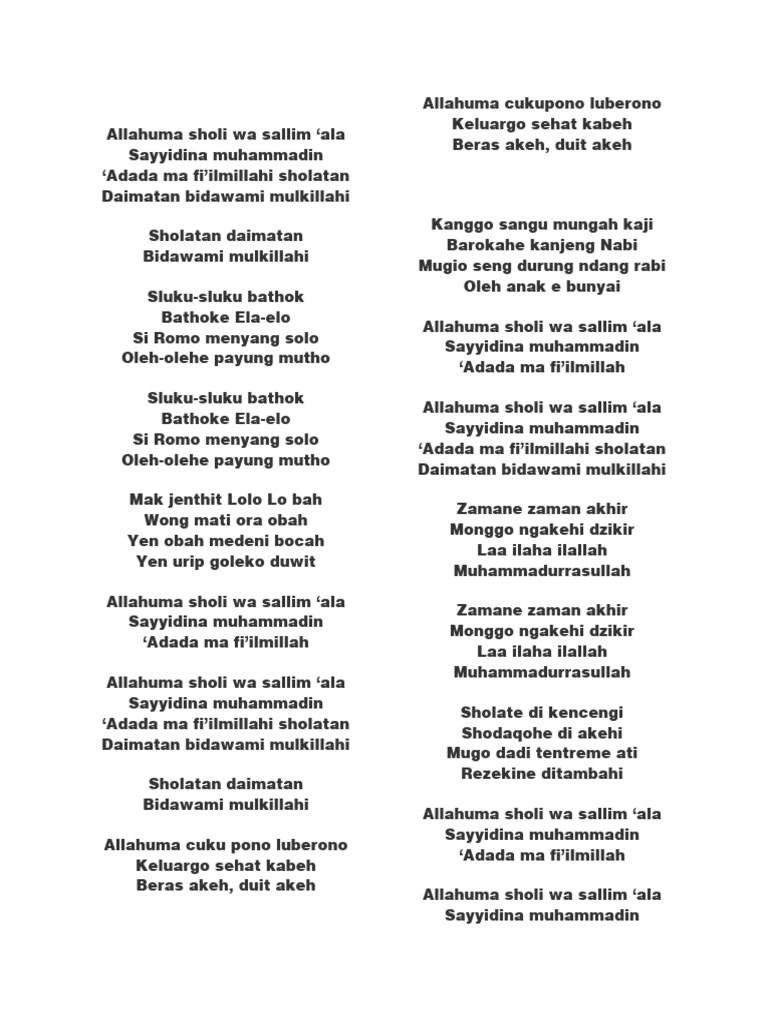 Allahuma Sholi Wa Sallim | PDF | Religion & Spirituality