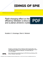 28 - 2004 - SPIE - Radii Changing Effect On The Coupling Efficiency Between A Silica Waveguide and A Planar Photonic Crystal