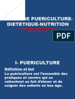 Cours de Puericulture Dietetique Nutrition