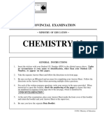 Chemistry 12: JUNE 1994 Provincial Examination
