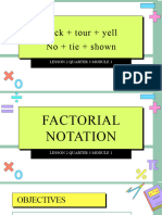 Factorial Noatation