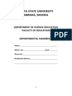 Delta State University Abraka, Nigeria: Department of Science Education Faculty of Education