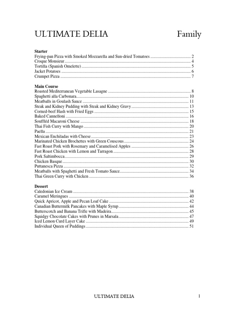 Delia Family Disc PDF Pizza Pasta