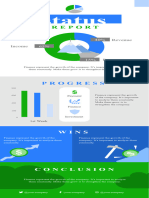 Blue and Green Status Report Finance Infographic Template