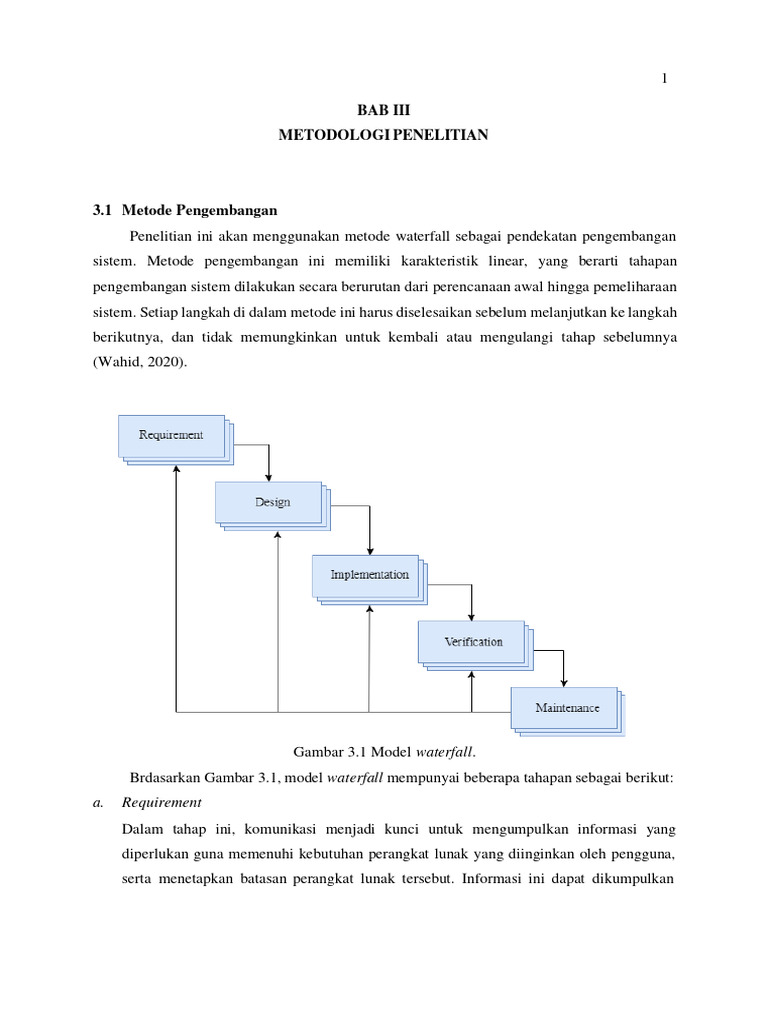 Metode Waterfall dalam Pengembangan Sistem | PDF