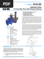 Altitude Valve: For One-Way Flow With Delayed Opening