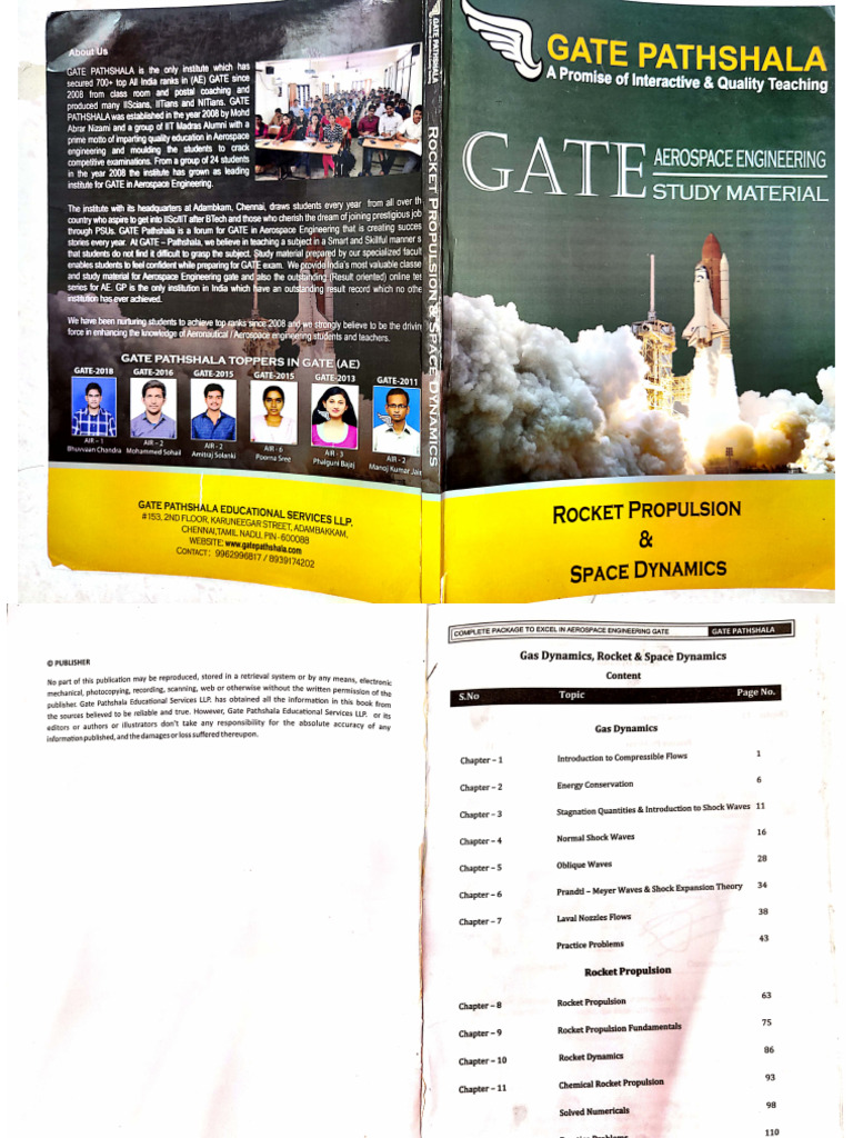 Gate Rocket Propulsion & Space Dynamics | PDF