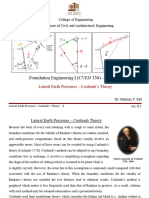 Unit 13 - Lateral Earth Pressures - Coulomb's Theory