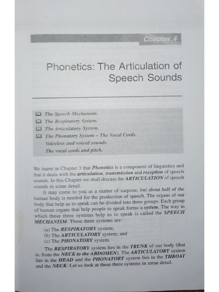 Phonetics The Articulation of Speech Sounds | PDF