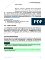 STAT 101 Module Handout 1.1