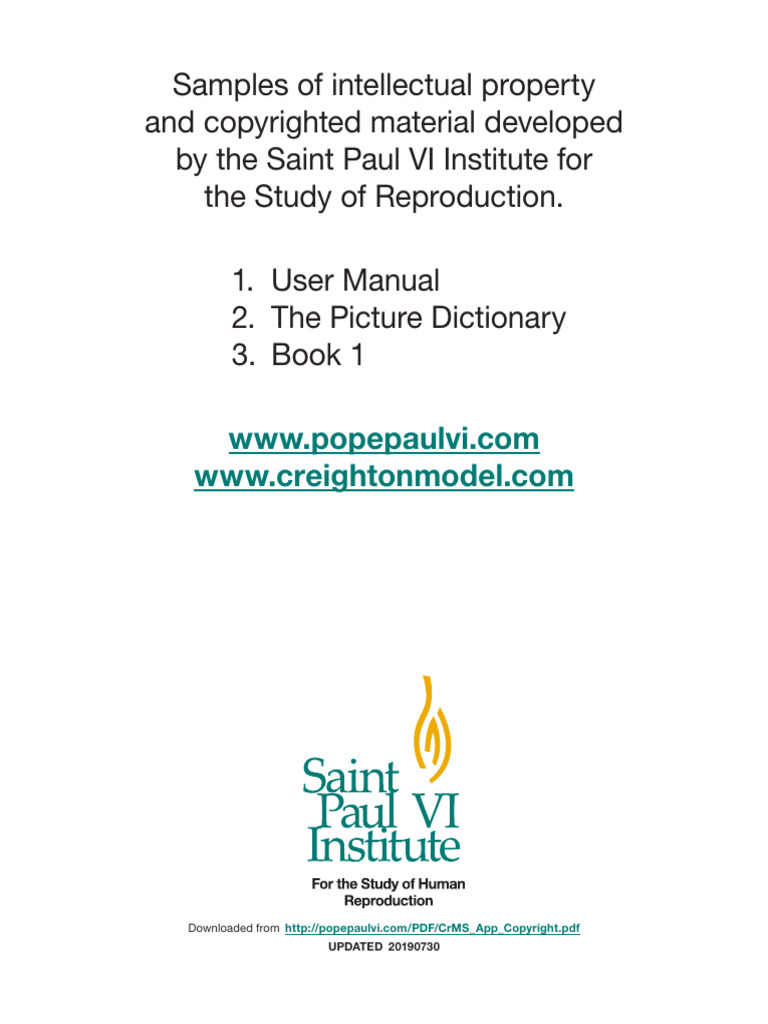 Creighton Model On Natural Family Planning PDF Infertility Fertility