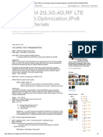 Telecom 2g 3g 4g RF Lte Drive Test Optimization Ipv6 Study Materials Lte Drive Test Parameters PDF Free
