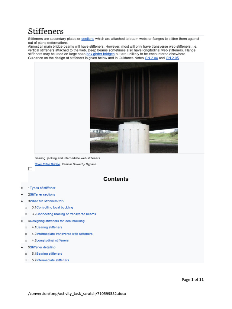 Overview of Beam Stiffeners in Construction | PDF | Buckling | Beam ...