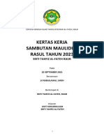 Kertas Kerja Sambutan Maulidur Rasul Sriti 2023