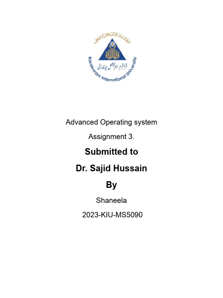 Advanced Operating System Pdf