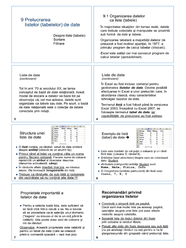 9 - 1 Excel 2016 Tabele - About v02 BW8 | PDF