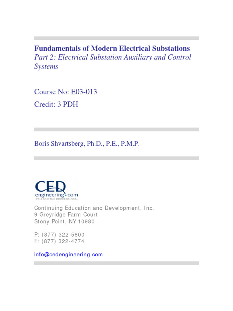 Electrical Substation Control Systems Guide | PDF | Electrical ...
